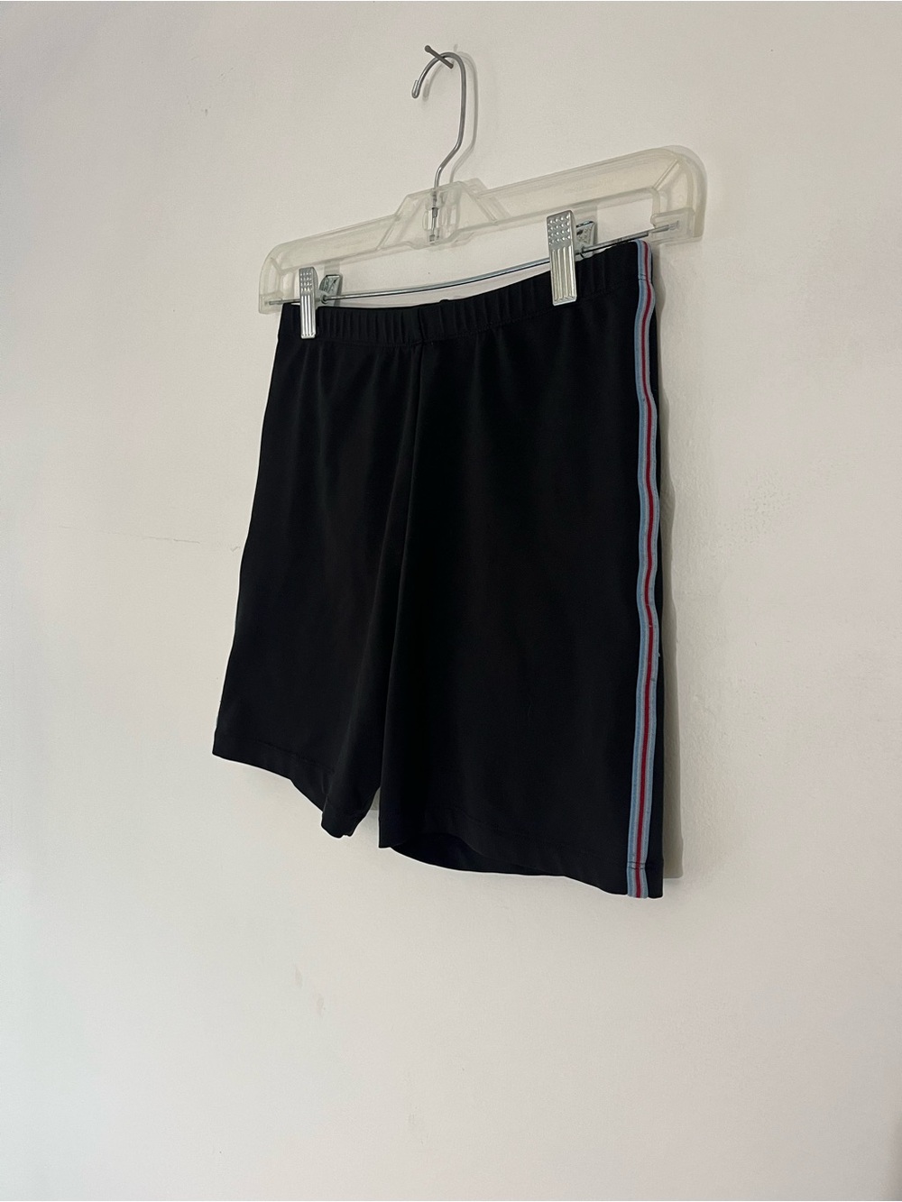 Black Biker Shorts & Side Piping